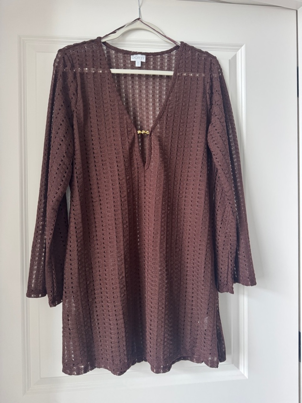 Ditto Brown Crochet Coverup